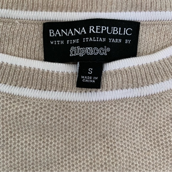 Banana Republic Filpucci Fine Italian Yarn Cashmere Sweater in Beige - Picture 5 of 8
